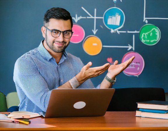 Educator using AI tools for Presentations